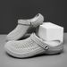 Men's EVA Clogs Hollow Design Breathable Quick Dry Garden Shoes One Piece Molded Beach Shower Shoes Beach Shower Sandals_vogvips.com