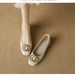 Cowhide Version~ Guine Granny 2025 New Frch Style Versatile Shallow Mouth Square Toe Soft Leather Flat Shoes For_vogvips.com