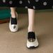Thick Soled Sponge Leopard Print Lazy Shoes, 2025 New Item, Spring Mid Heel, One Foot Fisherman Women's Single Shoes_vogvips.com