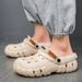 Fashion Men Winter Slippers Warm Fur Garden Shoes Couples Winter Warm House Slippers Indoor Outdoor Mules_vogvips.com