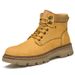 European Warm Series Winter Warm Fleece-Lined Thickened Yellow Top Layer Cowhide Martin Boots's High-Top British Style Outdoor Work Shoes_vogvips.com