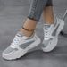 Lady Fitness Women Breathable Woman Casual Shoes Cushion Female Comfortable Low Sock Sneakers Non Slip Walking Shoe_vogvips.com