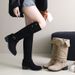 Pointd To Ovr-th-Kn For Womn 2025 Nw Autumn Wintr Wstrn Cowboy Slouchy Long Chunky Hl Riding Boots Plus_vogvips.com