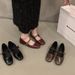 Flat Black For Women 2025 Spring New French Style Gentle Mary Jane Shoes_vogvips.com