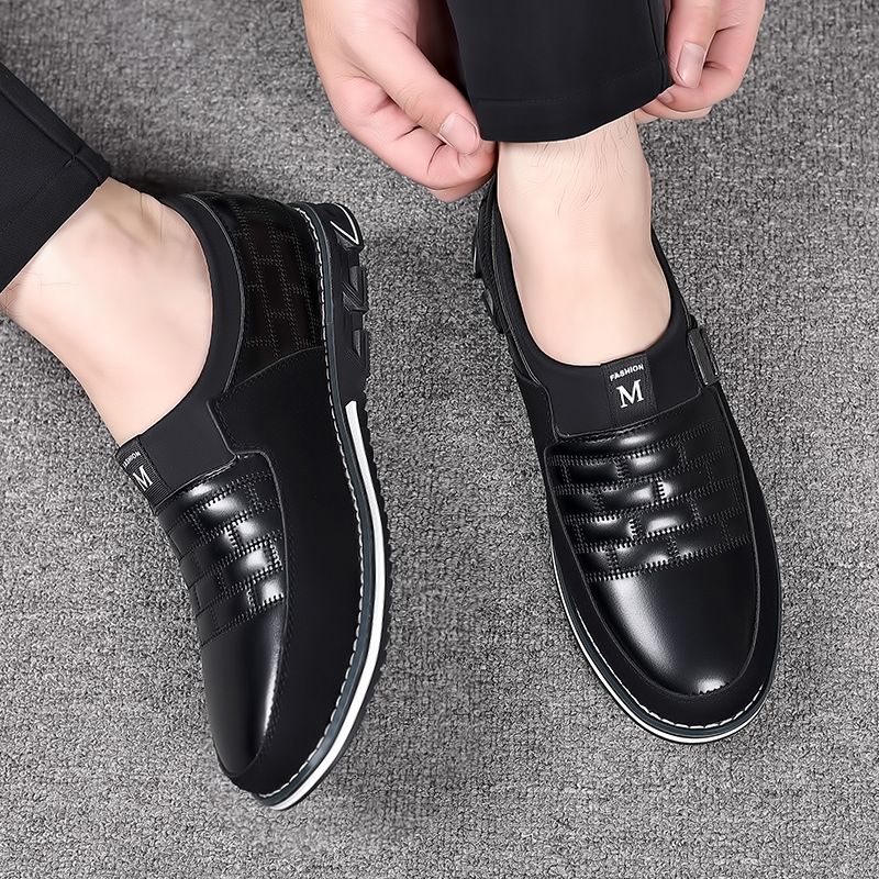 HPIOPL Men's Casual Slip-On Shoes - Breathable Elastic Loafers With Comfortable EVA Insole, Lightweight & Versatile For Spring, Summer & Fall_vogvips.com