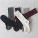 Vertical calf socks mid-height socks autumn and winter cotton socks solid color stockings for women_vogvips.com