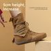 Women Boxing Boots Canvas Martin For Women, Summer New Outdoor Hiking Shoes, Height-Increasing Short Boots, Wasteland Style, Spring And_vogvips.com
