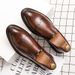 Euro Step Men's Business Formal Wedding Groom Spring Autumn Oxford Derby Brogue Casual Loafers Leather Shoes_vogvips.com