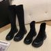 712-8-9 Plus Long Suede Stretch Slim Shoes Thick Legs Tube Circumference High Large Size Women's Boots 41-43_vogvips.com