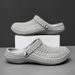 Men's EVA Clogs Hollow Design Breathable Quick Dry Garden Shoes One Piece Molded Beach Shower Shoes Beach Shower Sandals_vogvips.com