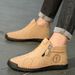 European Warm Series Billion Forest Tree Martin 2025 Autumn New High-top Thick-soled Shoes Men's Fashion Hiking Outdoor Work Boots_vogvips.com