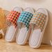 Linen For Home Use, Thick Sole Straw Woven Men's And Women's Sandals, Indoor Non-Slip Summer Slippers That Don't Stink_vogvips.com