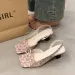 Free Delivery Fashion High Butterfly Dew Sandals Square Toe Slim Heels Women's Shoes_vogvips.com