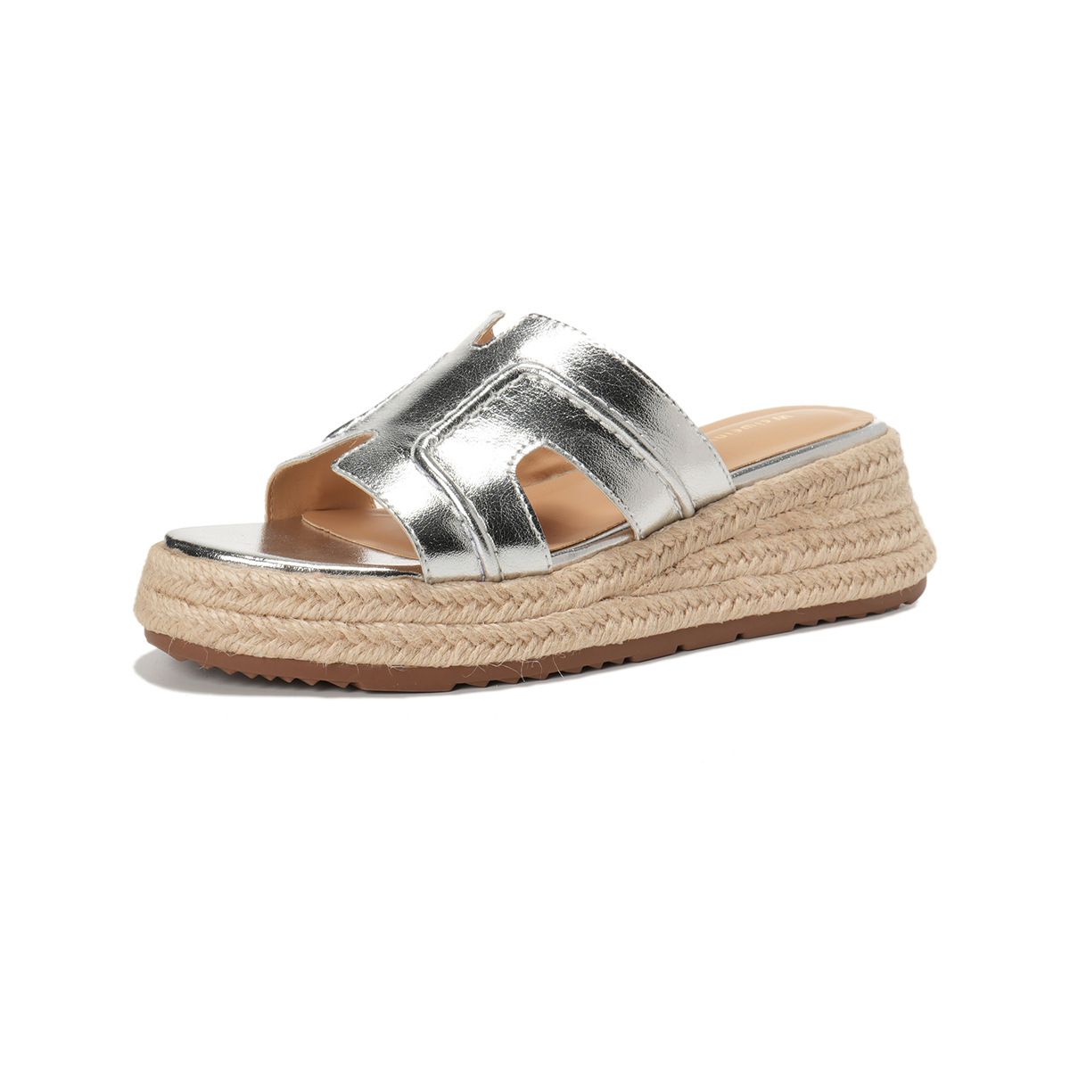 Weiwei Women's One Strap Sandals 568 1 Thick Sole Platform Woven Design Height Increasing 2025 New Style_vogvips.com