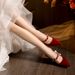 French High-End C735-1 Style Bridal High Heel Single Strap Shallow Mary Jane Wedding Shoes Size 32-43_vogvips.com