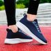 Popular Foreign Men's Breathable Mesh Sports Walking Shoes, Lightweight, Shock-absorbing, Toe, Wide Fit Casual Shoes For_vogvips.com