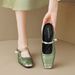 Weiwei Girl 958 Women's Summer Sandals French Style Closed Toe Half Slippers One Strap Outer Wear Chinese Style Shoes_vogvips.com