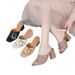 Fashionable And Versatile Open-toe Chunky Heel Mules For Women, Leather High-heeled Summer Sandals_vogvips.com