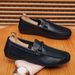 SHLIANG Men's Slip-On Flat Bottom Casual Loafers Soft Bottom Comfortable Durable Polyurethane Upper Fashionable Flats X0029_vogvips.com