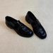 Vintage British Style Loafers For Women - Round Toe Slip-On Shoes With Studs & Wrinkles, Chunky Heel, Black & Brown Casual Flats_vogvips.com