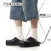 New Summer Slippers For Men And Women In Black Big Head Birken Lazy Style Mules Outdoor Casual Couple Beach Shoes_vogvips.com