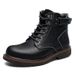 New British Style Fleece-Lined Martin Casual Mid-Top Leather Fashion Men's Cotton Warm Boots Trendy Shoes_vogvips.com