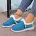 Women's Shoes Low Heel Cotton Casual Shoes With Thick Sole, Round Toe, Comfortable And Warm For Winter Spring Fall_vogvips.com