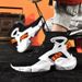 New Trendy Dad 2025 Autumn Flyknit High-Top Casual Sneakers Ultra-Light Large Size Men's Shoes_vogvips.com
