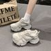 Women's Dad Sneakers 2025 Spring Summer New Fashion Versatile Mesh Breathable Thick Sole Height Increasing Casual Sports_vogvips.com