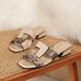 Women's Chunky Heel Sandals Summer Fashion Snake Print Comfortable Square Toe Casual Low Block Heel Slip-On Shoes_vogvips.com