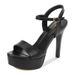Casual Buckle Waterproof Platform Professional Business Wedding Banquet Shoes Ultra-high Heel Women's Shoes Sandals Women's Flats_vogvips.com