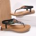New Flat Fashion Flip-flop Casual Beaded Beach Sandals_vogvips.com