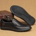 Top Layer Cowhide Casual Single Business Leather Work Clothes Shoes, Breathable Flat Heels Men's Shoes_vogvips.com