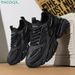 Men's Black Casual Sports Running Shoes Spring New Arrival Chunky Design Thick Sole Versatile Height Increasing_vogvips.com