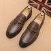 Summer Hair British Casual Men's Business One Foot Leather Men's Breathable Youth Lefu Formal Wedding Shoes_vogvips.com