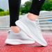 Popular Foreign Men's Breathable Mesh Sports Walking Shoes, Lightweight, Shock-absorbing, Toe, Wide Fit Casual Shoes For_vogvips.com