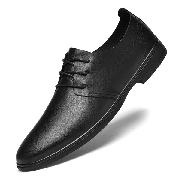 Classic Dress Mens Flats Wedding Oxfords Fashion Casual Footwear Men New Genuine Leather For Male Walking Shoes_vogvips.com