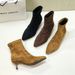 S538-1 French Style 2025 Autumn Winter New Elegant Slim Ankle Pointed Toe Fashion Martin Boots For Women_vogvips.com