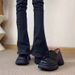 Version ~ Retro Platform Commuter Small For Women Round Toe Thick Sole Loafers Soft Leather Sports Style Single Shoes_vogvips.com