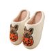 Cixi Cotton Slippers Cartoon Winter Autumn Home Use Plush Maternity Shoes Warm And Dirt-Resistant Halloween_vogvips.com