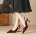 Qianluihui High-End French Fashion Patent Leather High Heels Lady Style Bow Gentle Temperament Closed-Toe Sandals_vogvips.com