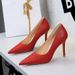 8351-8 European And American Style Banquet For Women, Thin Heel Professional Work Shoes, Comfortable Pointed Toe High_vogvips.com
