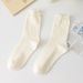 Women's & Men's Cotton Crew Socks With Bow Detail - Soft Breathable Casual Socks For Spring Summer Fall Winter - Solid Color Stackable Socks_vogvips.com