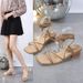 Women's Strappy High-heeled Sandals, Roman Style, Square Toe, Chunky Heel, New Summer Fashion Trend, Retro And Elegant,_vogvips.com