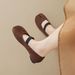 Flat-bottomed Ballet Single Shoes With Mary Jane Shoes, Shallow-mouth Retro Split-toed Pig's Trotters_vogvips.com