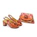 The party match high heeled diamond round toed fish mouth back slip buckle sandals with diamond handbag set is fashionable and versatile_vogvips.com