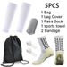 5pcs/set Sports Equipment Football Socks Non Slip Sports Socks Cold Towel Socks Knee Pads Bandages Outdoor Sports Backpack_vogvips.com