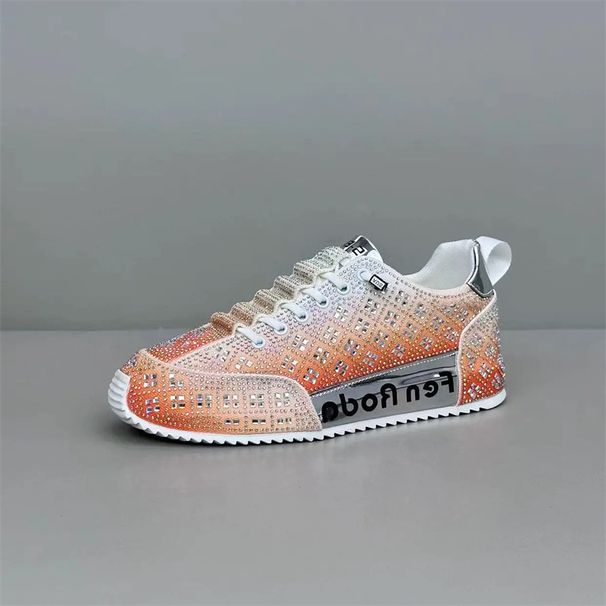 Men's Versatile Slip-On Low Top Fashion Sneakers Rhinestone Summer 2024 White Casual Shoes_vogvips.com