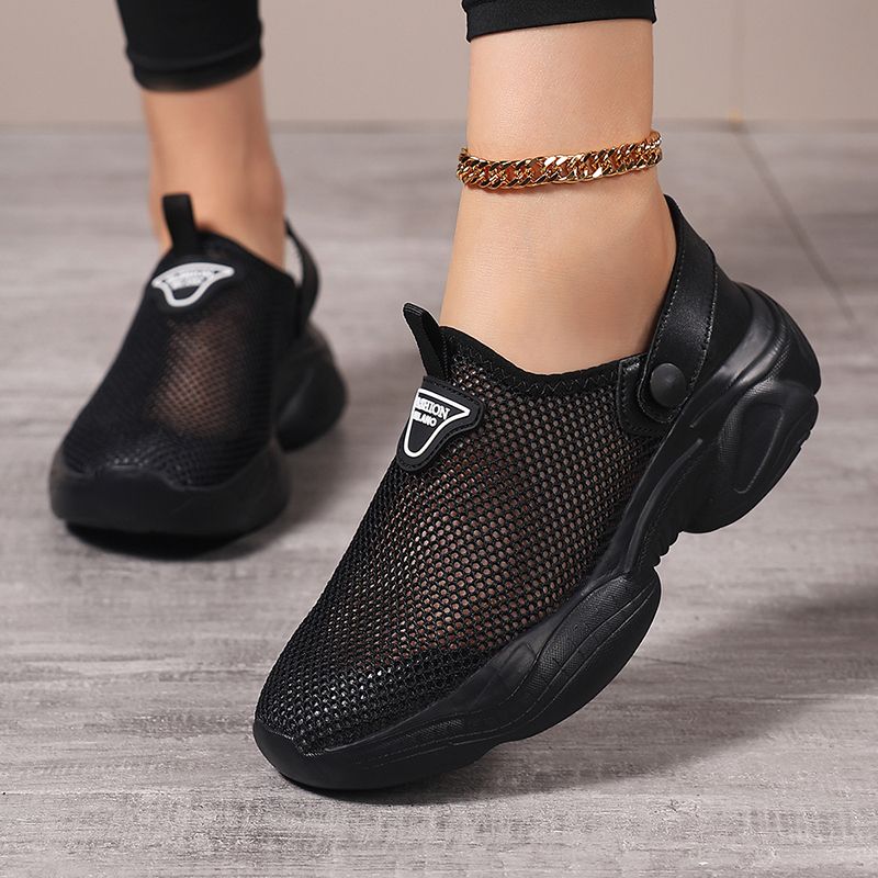 New Summer Hollow Mesh Breathable Casual Women Thin Sports For One Foot, Buzz Hoof Soft Sole Women's Shoes Outdo_vogvips.com