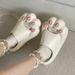 Cute Cat Paw Slippers For Women Summer Cartoon Girl Heart Closed Toe Indoor Couple Thick Sole EVA Slippers For Men_vogvips.com